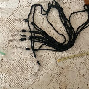 5/$10❤️❤️❤️Set of 6 NWOts Black Clip Lanyards